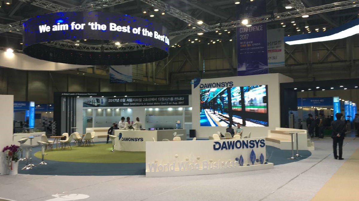 表态DAWONSYS展台 赛晶层叠母排在韩国市场大受接待
